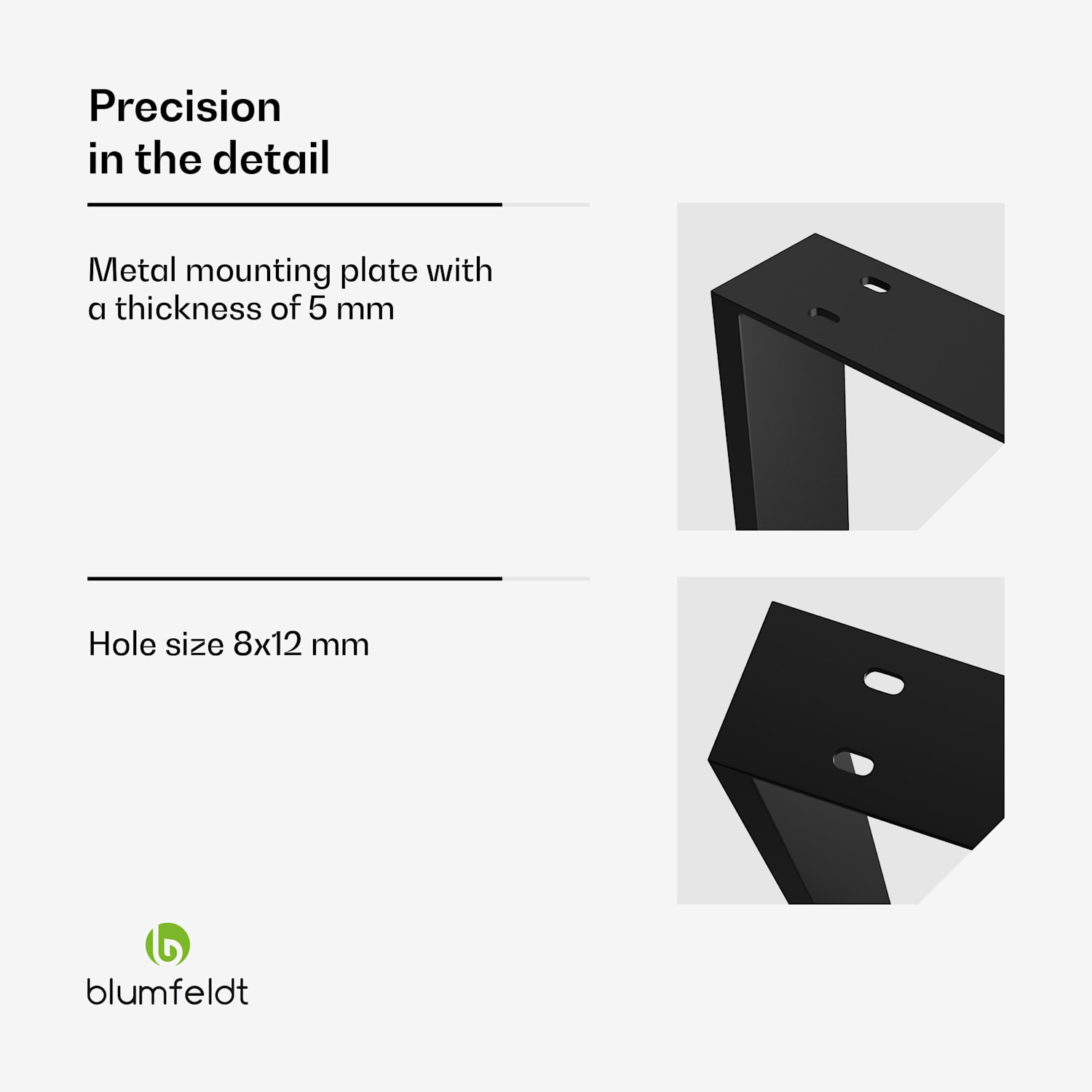 Pés de mesa UrbanFodge U da Blumfeldt | design moderno | para projetos DIY | capacidade de 200 kg 70 x 72 x 12 cm