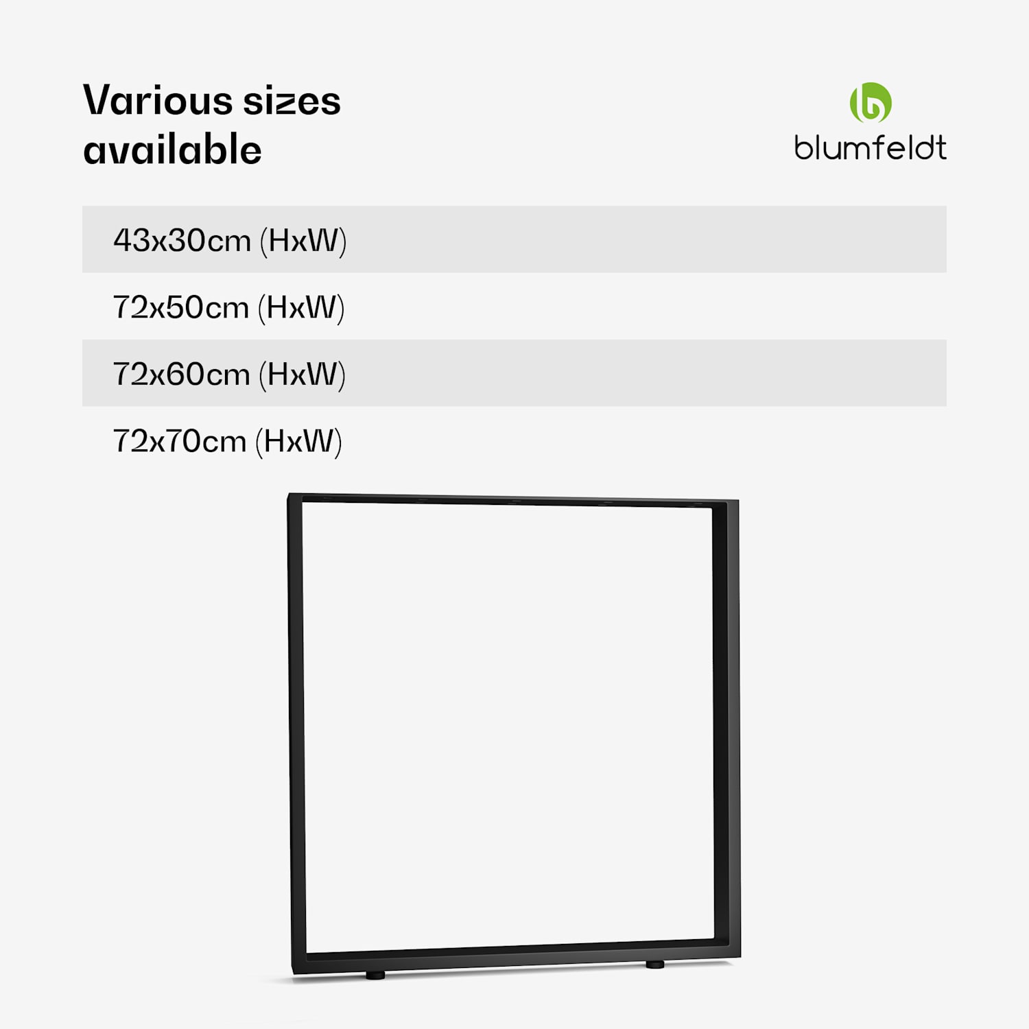 Pés de mesa UrbanFodge U da Blumfeldt | design moderno | para projetos DIY | capacidade de 200 kg 70 x 72 x 12 cm