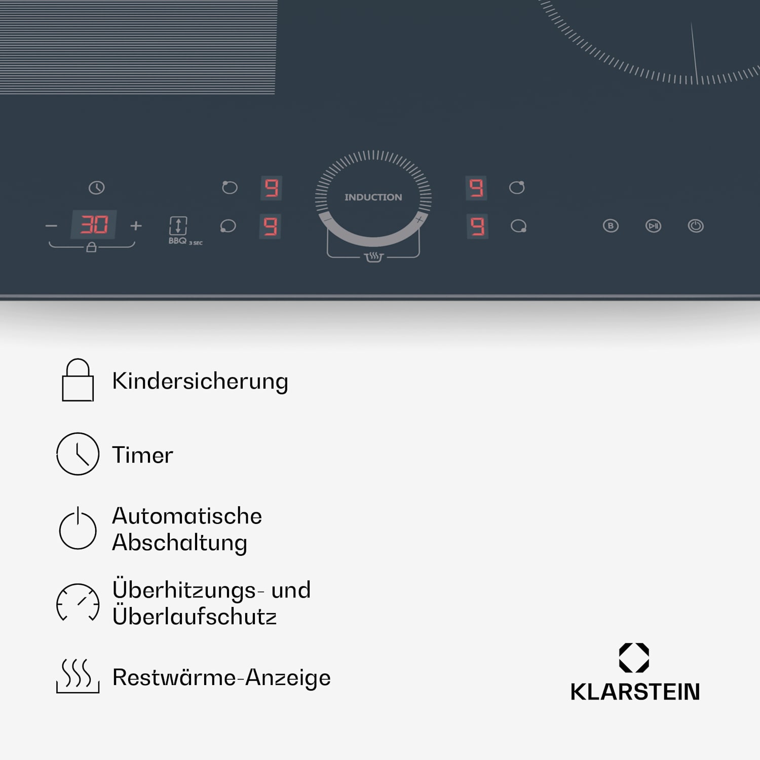 Delicatessa 60 Hybrid Einbaukochfeld | 7000 W | Flexzone | Booster | Induktion Hybrid | 60 cm | Antracite