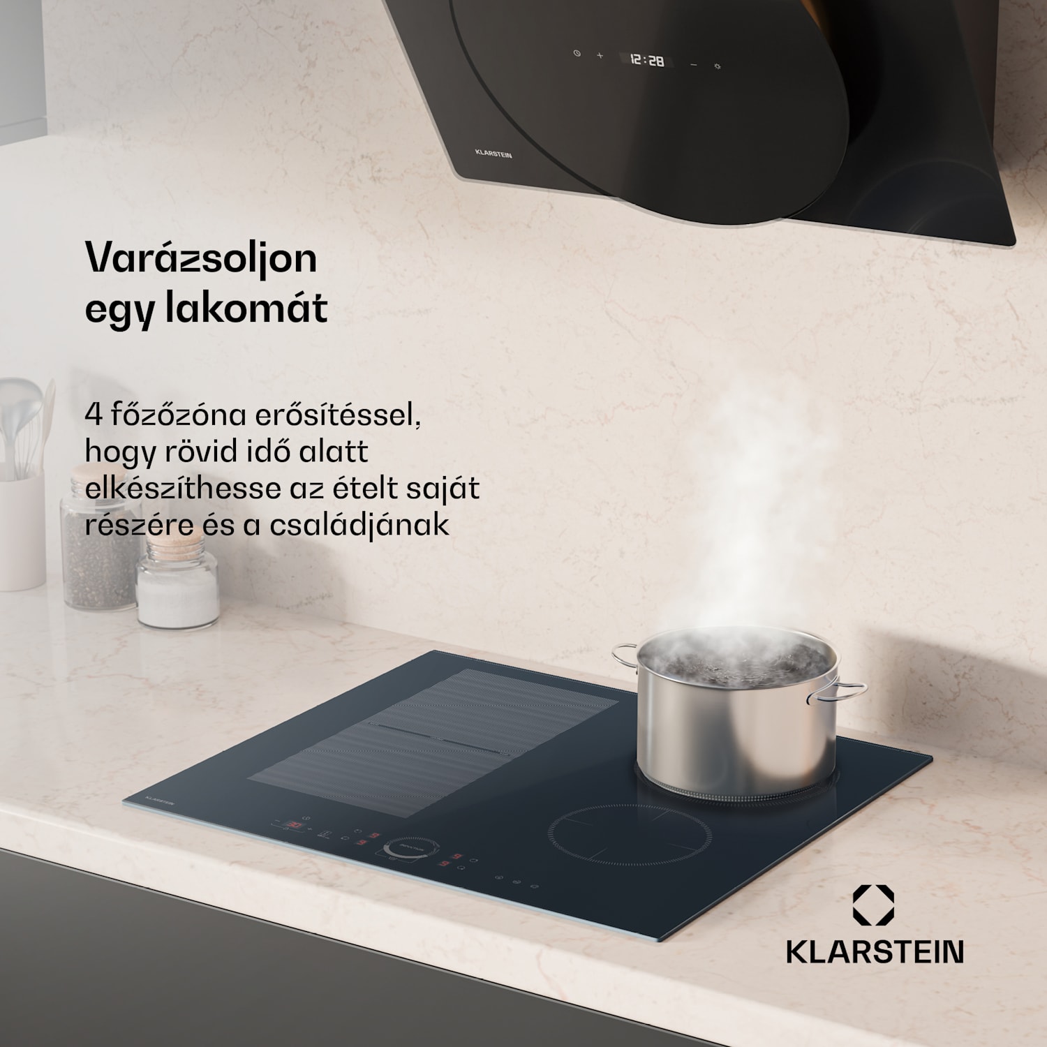 Delicatessa 60 Hybrid beépített indukciós főzőlap, 7000 W, Flexi zóna, Booster, Indukció Hybrid | 60 cm | Antracit