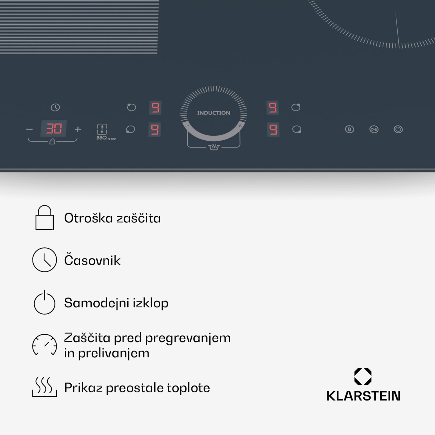 Delicatessa 60 Hybrid vgradna indukcijska kuhalna plošča, 7000 W, Flexi cona, Booster, Indukcija Hybrid | 60 cm | Antracit