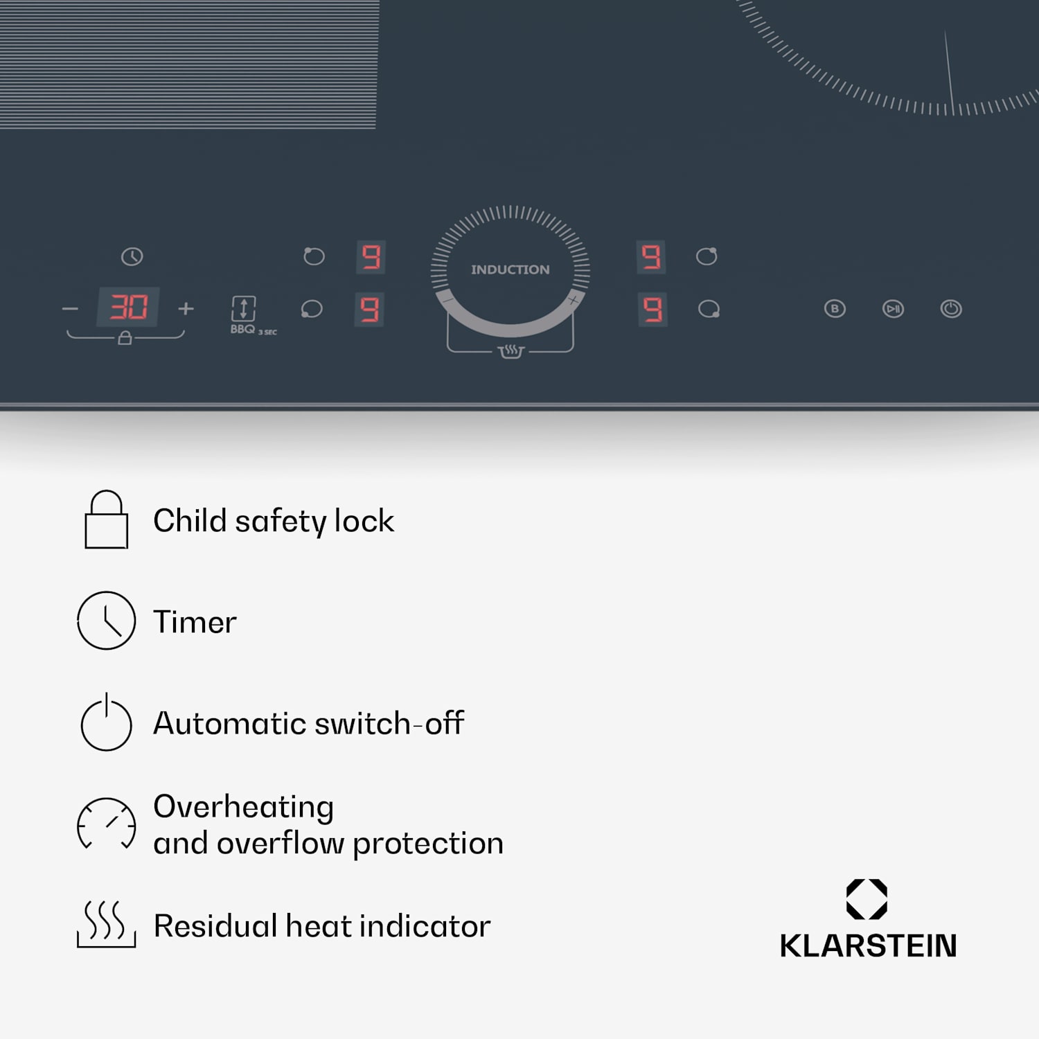 Delicatessa 60 Hybrid integroitava liesi | 7000 W | joustava alue | turbo | induktio Hybrid | 60 cm | Antrasiitti