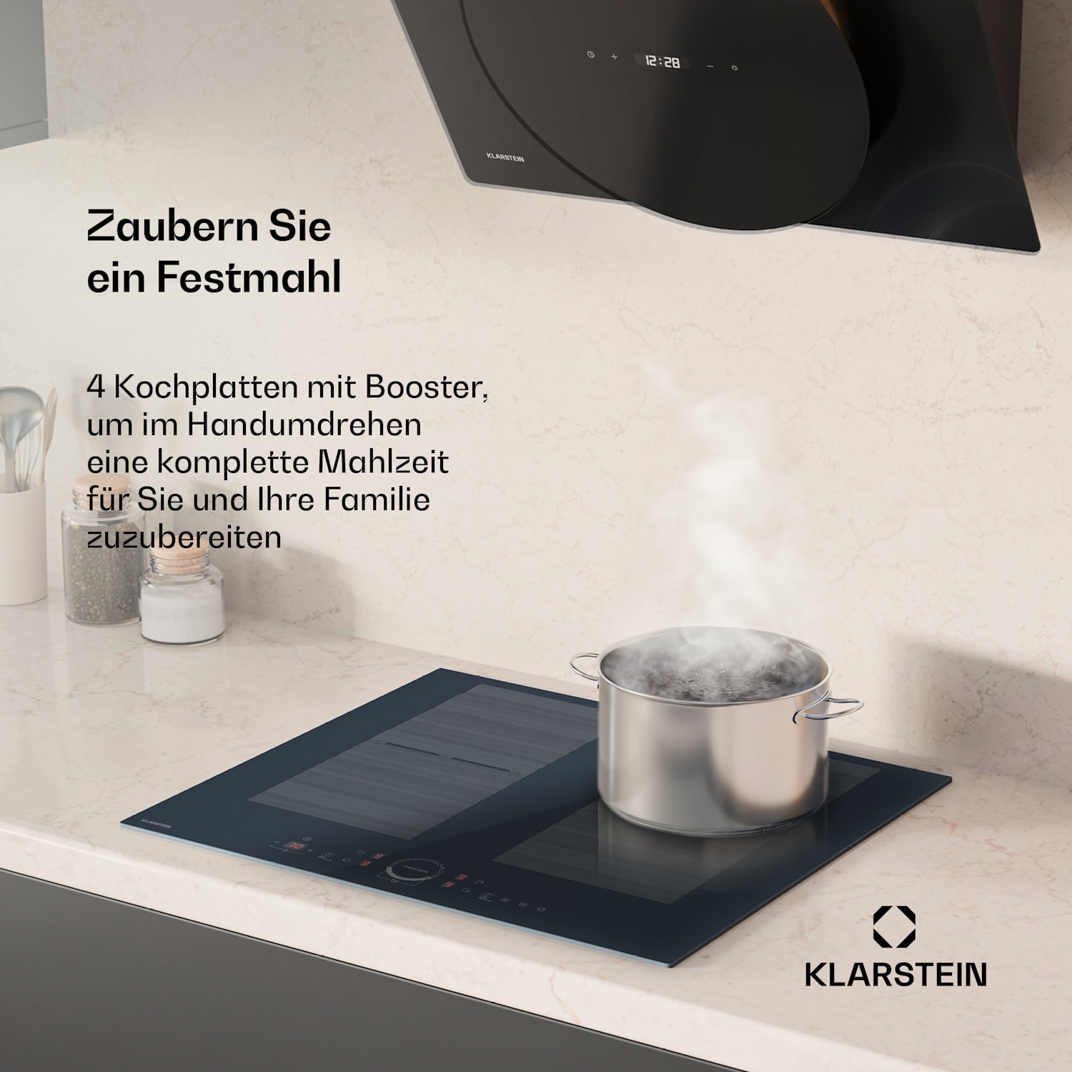 Delicatessa 60 Flex Einbaukochfeld | 7000 W | Flexzone | Booster | Induktion Flex | 60 cm | Antracite