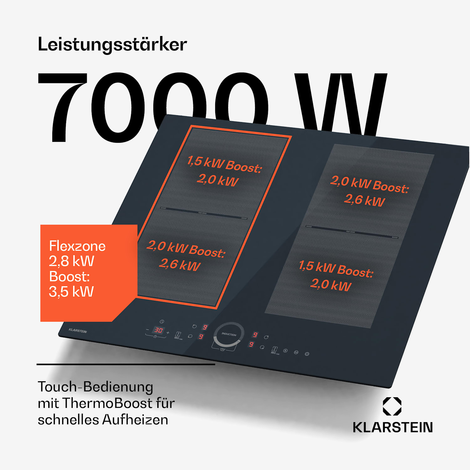 Delicatessa 60 Flex Einbaukochfeld | 7000 W | Flexzone | Booster | Induktion Flex | 60 cm | Antracite