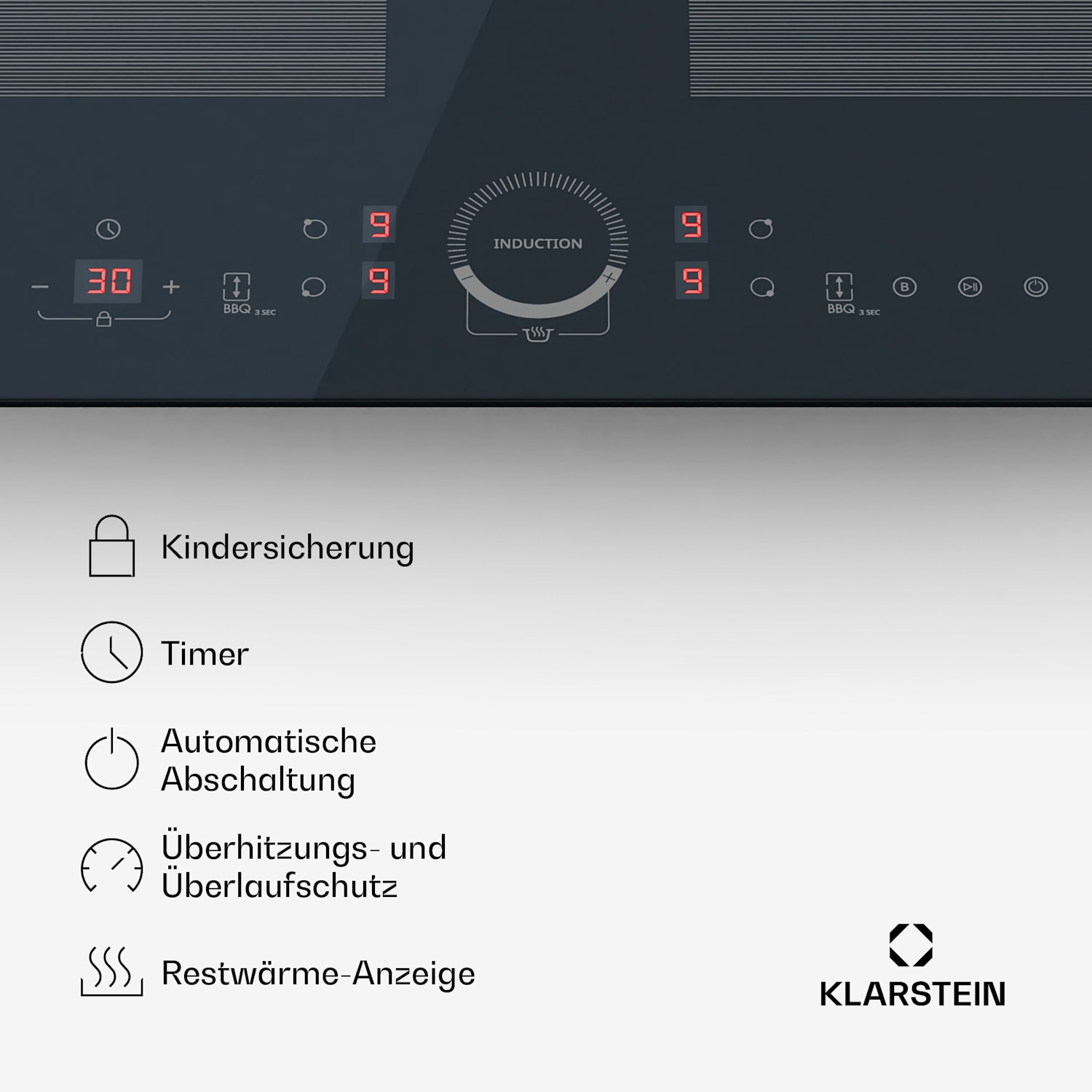 Delicatessa 60 Flex Einbaukochfeld | 7000 W | Flexzone | Booster | Induktion Flex | 60 cm | Antracite