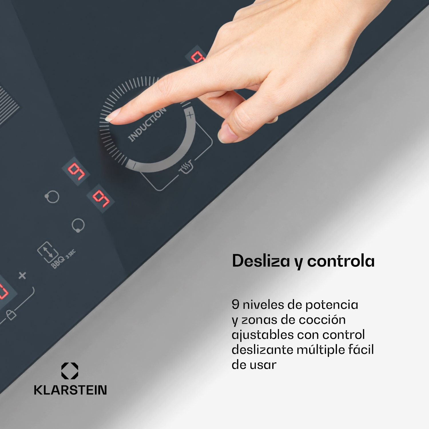 Delicatessa 60 Flex Einbaukochfeld | 7000 W | Flexzone | Booster | Induktion Flex | 60 cm | Antracita