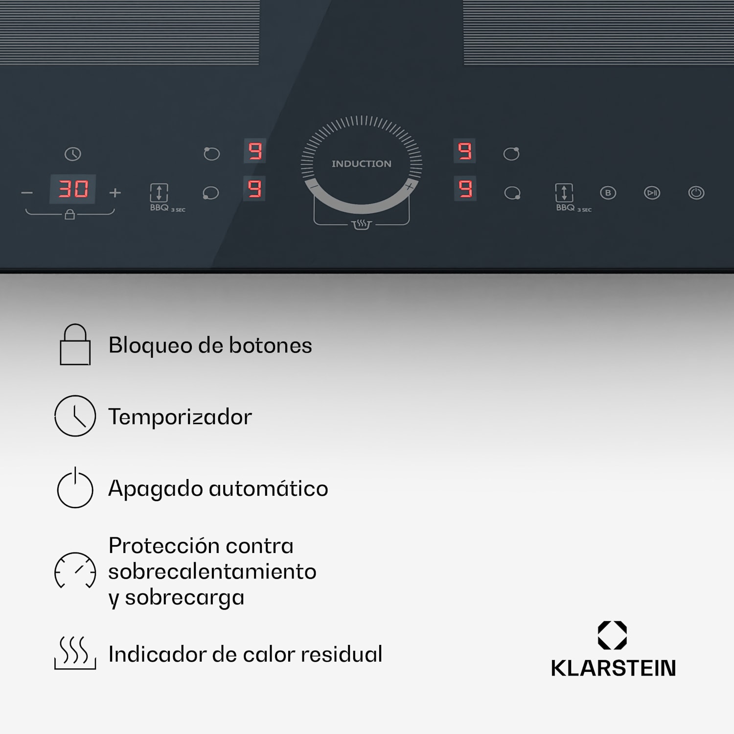 Delicatessa 60 Flex Einbaukochfeld | 7000 W | Flexzone | Booster | Induktion Flex | 60 cm | Antracita