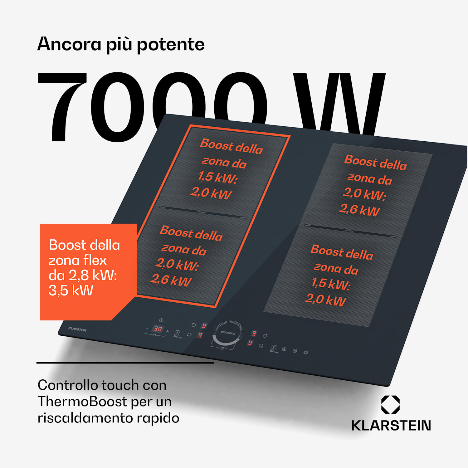 Delicatessa 60 Flex Einbaukochfeld | 7000 W | Flexzone | Booster | Induktion Flex | 60 cm | Antracite