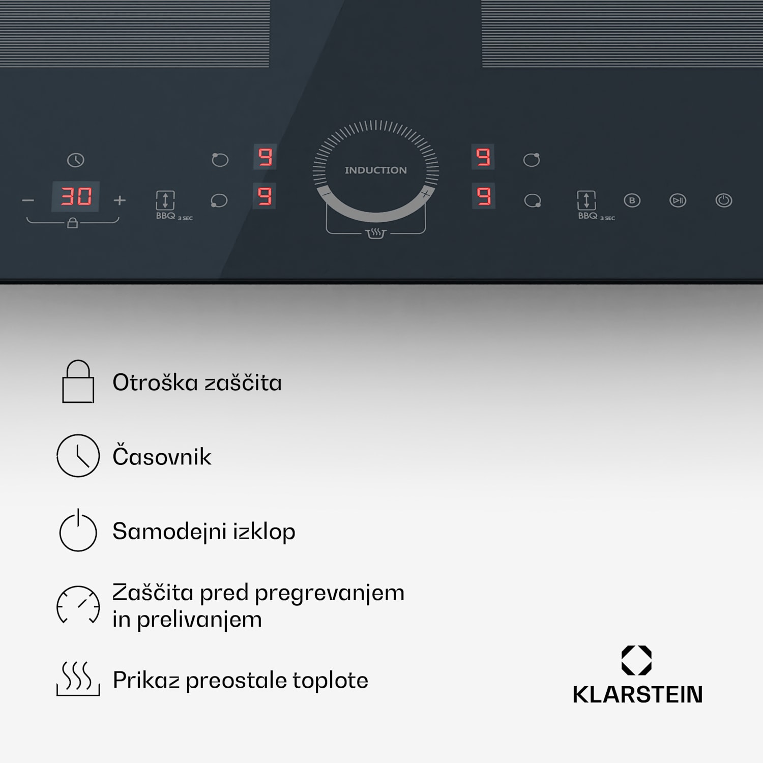 Delicatessa 60 Flex vgradna indukcijska kuhalna plošča, 7000 W, Flexi cona, Booster, Indukcija Flex | 60 cm | Antracit