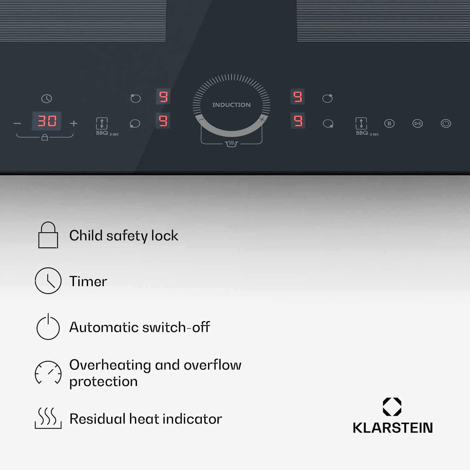 Placa de encastrar Delicatessa 60 Flex | 7000 W | zona flexível | Booster | indução Flex | 60 cm | Antracite