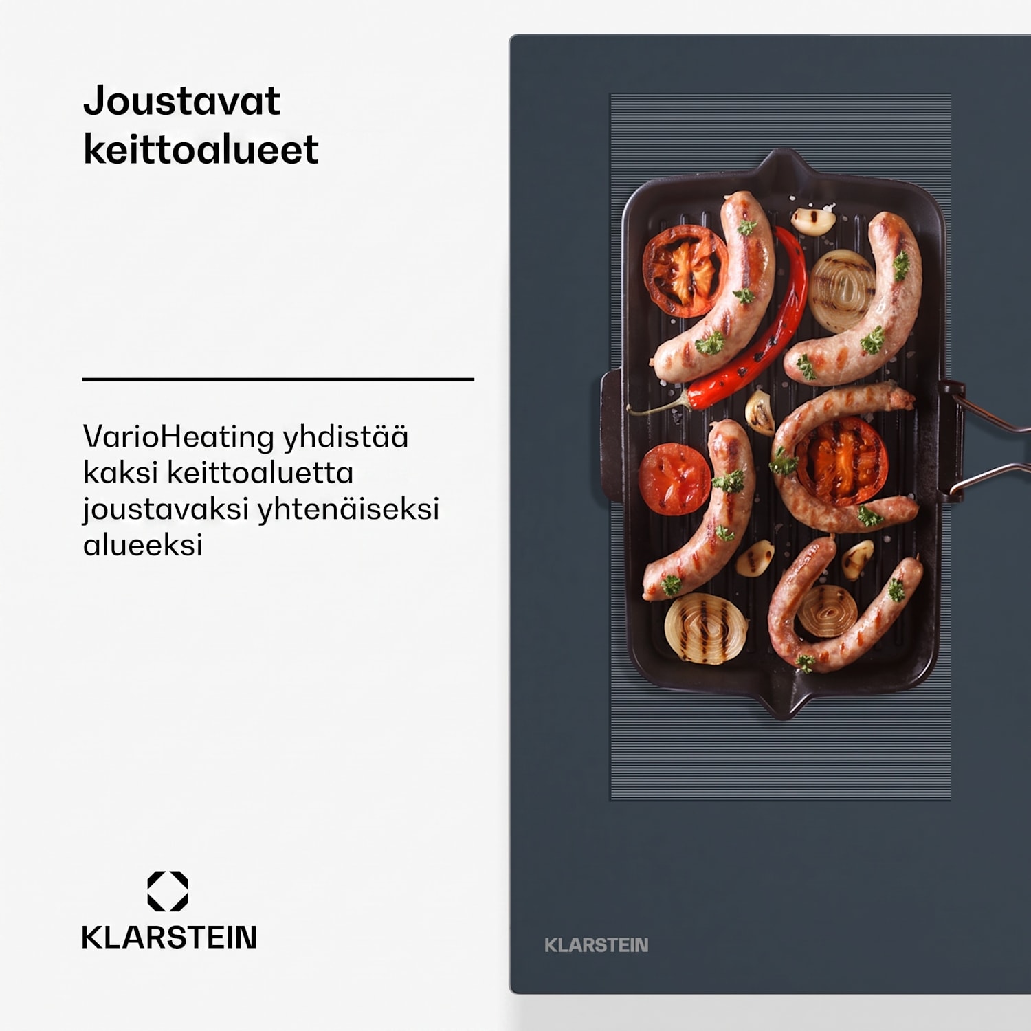 Delicatessa 90 Flex integroitava liesi | 9500 W | joustava alue | turbo | induktio 90 cm | 2 Joustoaluetta | Antrasiitti
