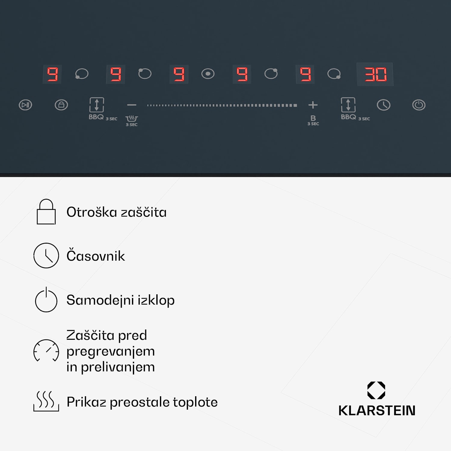 Delicatessa 90 Flex vgradna indukcijska kuhalna plošča, 9500 W, Flexi cona, Booster, Indukcija Flex | 90 cm | Antracit