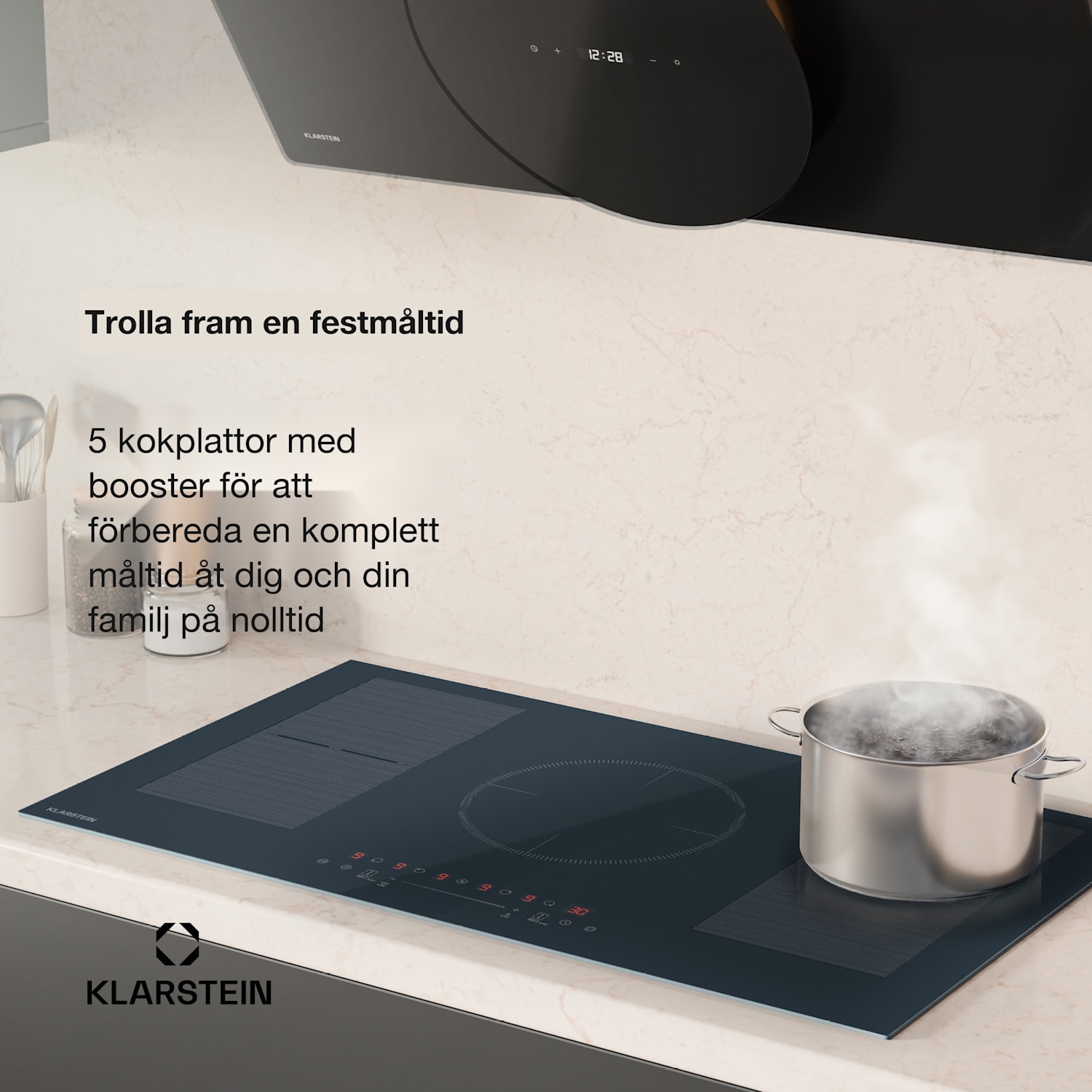 Delicatessa 90 Flex inbyggnadshäll | 9500 W | flexzone | Booster | induktion 90 cm | 2 Flexzon | Antracit