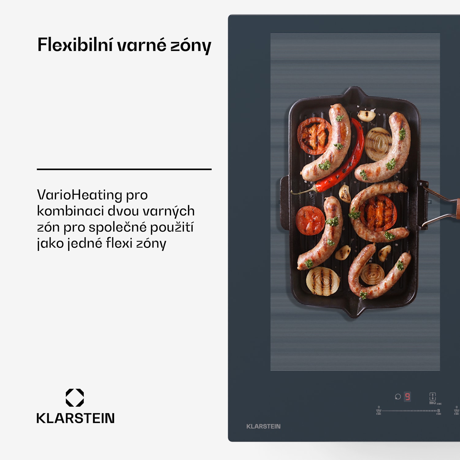 Delicatessa 77 Flex vestavná indukční varná deska, 7500 W, Flexi zóna, Booster, Indukce Flex | 77 cm | Antracit