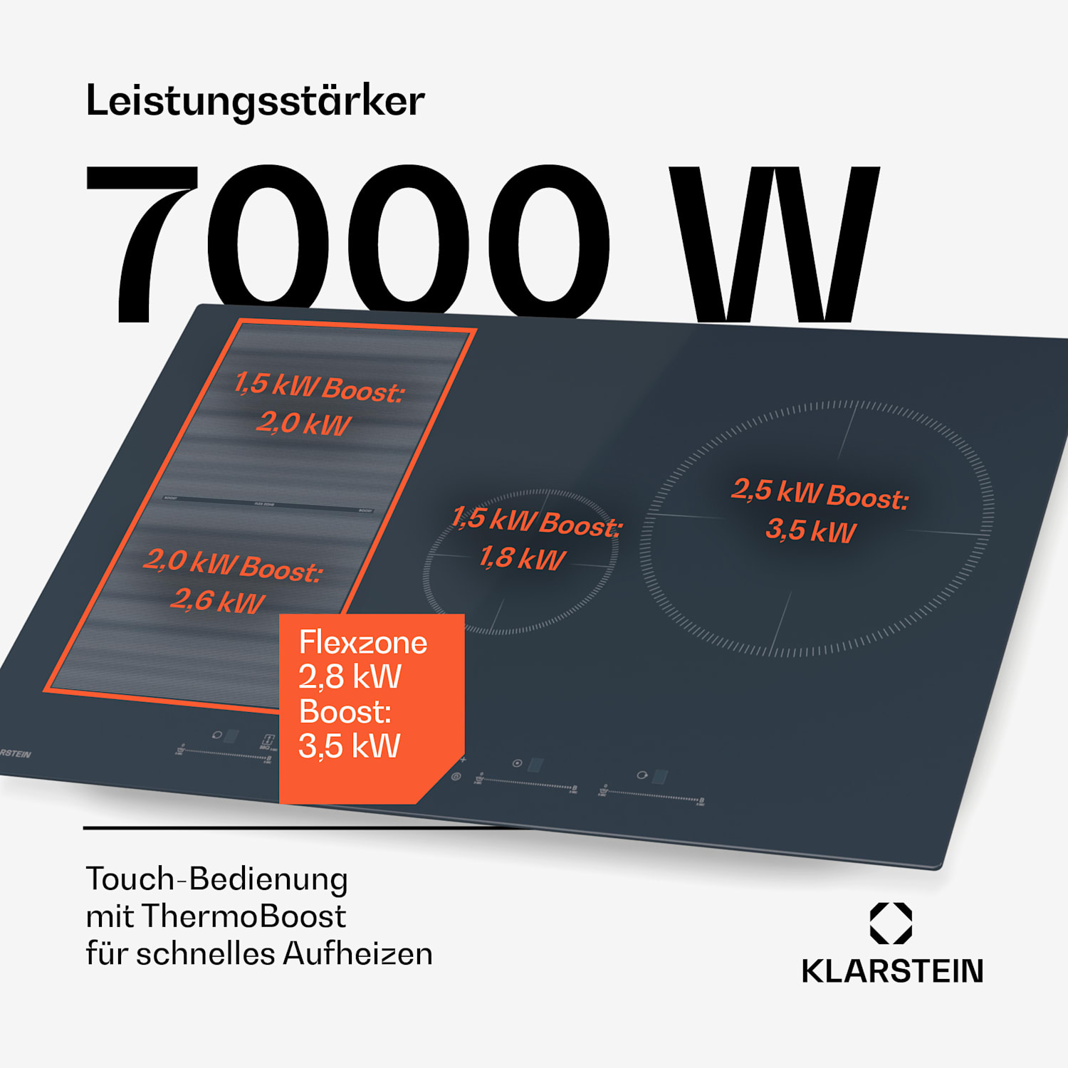 Delicatessa 77 Flex Einbaukochfeld | 7500 W | Flexzone | Booster | Induktion Flex | 77 cm | Antracite