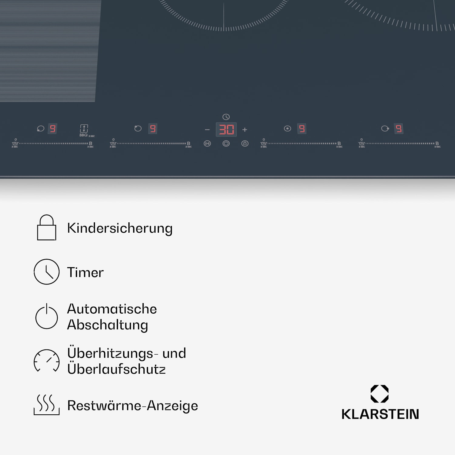 Delicatessa 77 Flex Einbaukochfeld | 7500 W | Flexzone | Booster | Induktion Flex | 77 cm | Antracite