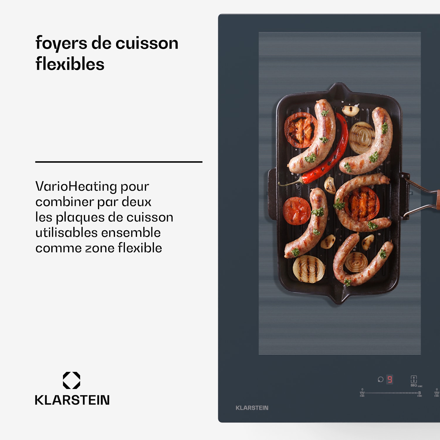 Delicatessa 77 Flex Einbaukochfeld | 7500 W | Flexzone | Booster | Induktion Flex | 77 cm | Anthracite