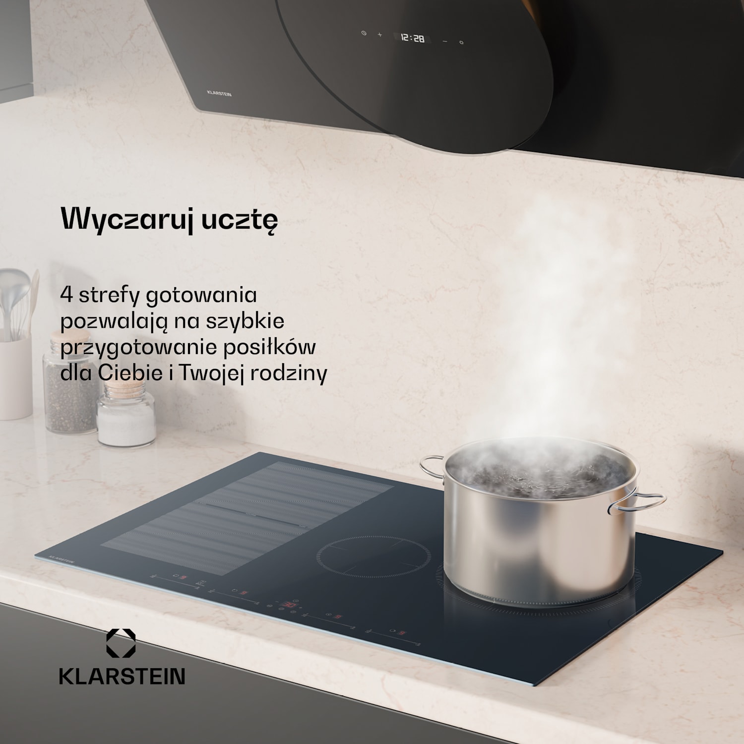 Delicatessa 77 Flex płyta indukcyjna do zabudowy, 7500 W, strefa Flexi, Booster, indukcja Flex | 77 cm | Antracyt