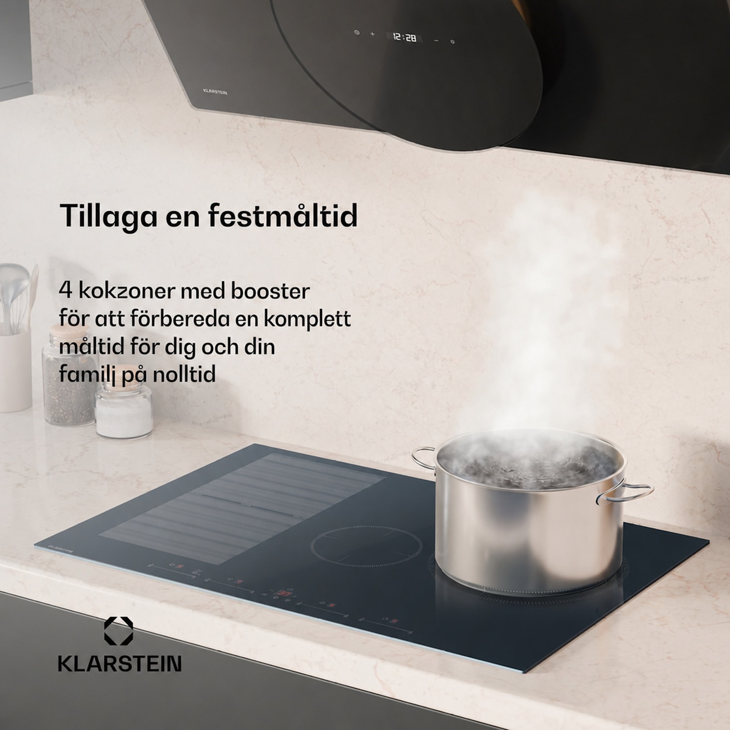 Delicatessa 77 Flex inbyggdshäll | 7500 W | Flexzone | Booster | induktion 77 cm | 1 Flexzon | Antracit