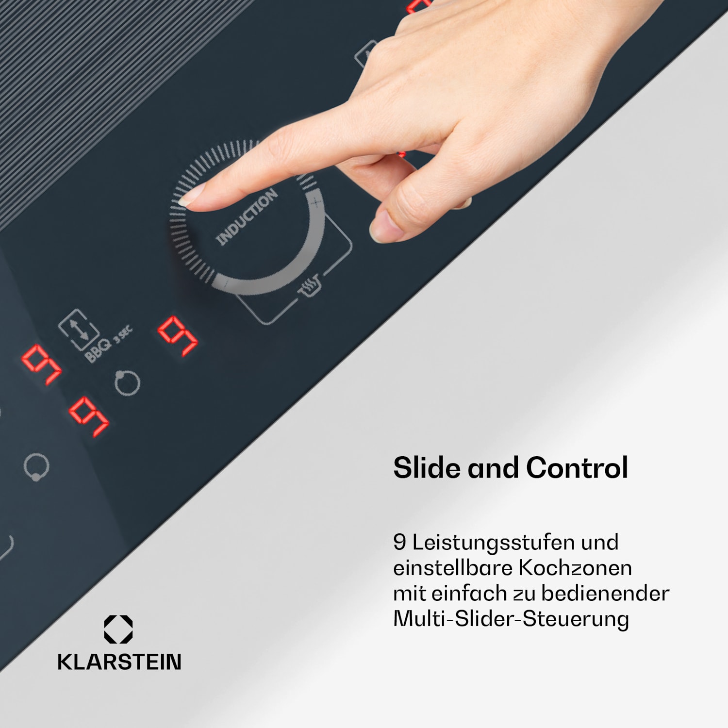 Delicatessa 90 Full Flex Einbaukochfeld | 7500 W | Flexzone | Booster | Induktion Full Flex | 90 cm | Antracite