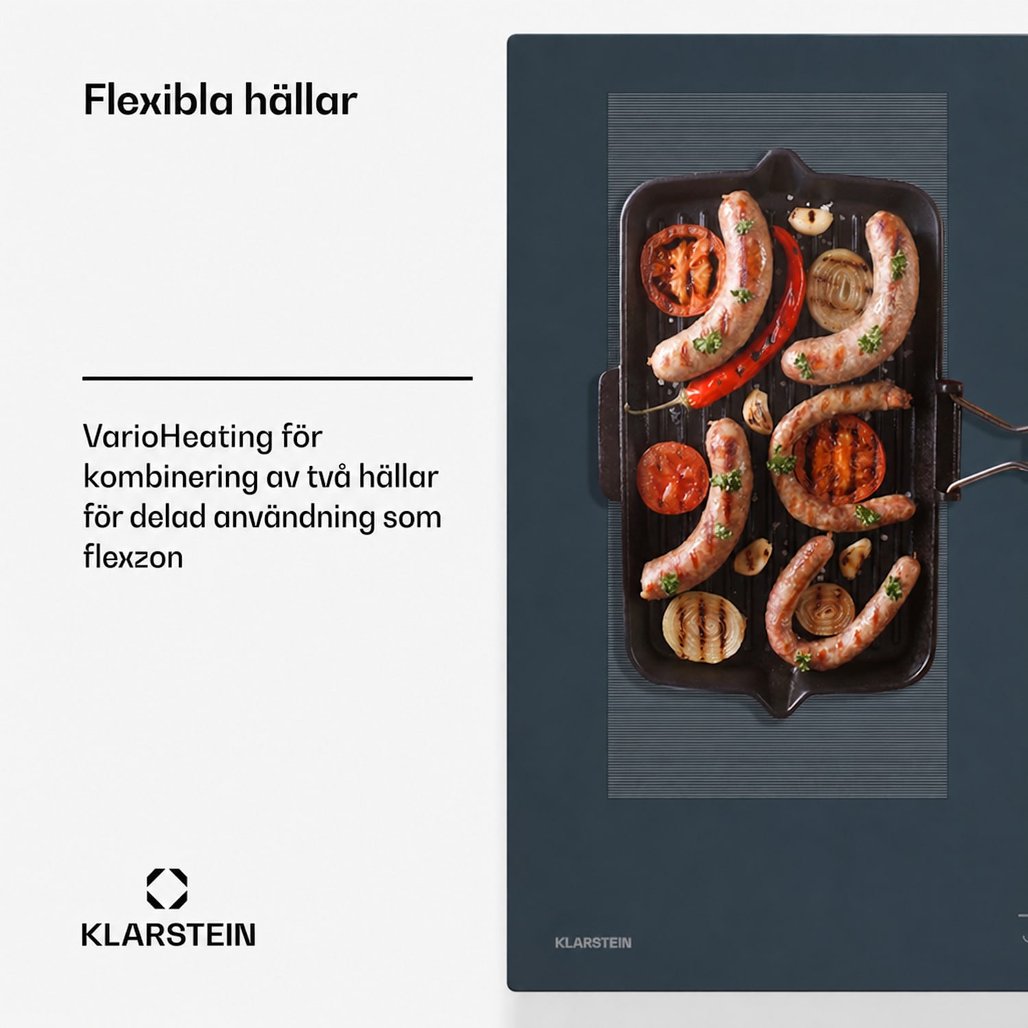 Delicatessa 90 Full Flex inbyggnadshäll | 7500 W | Flexzone | Booster | induktion 90 cm | 3 Flexzon | Antracit