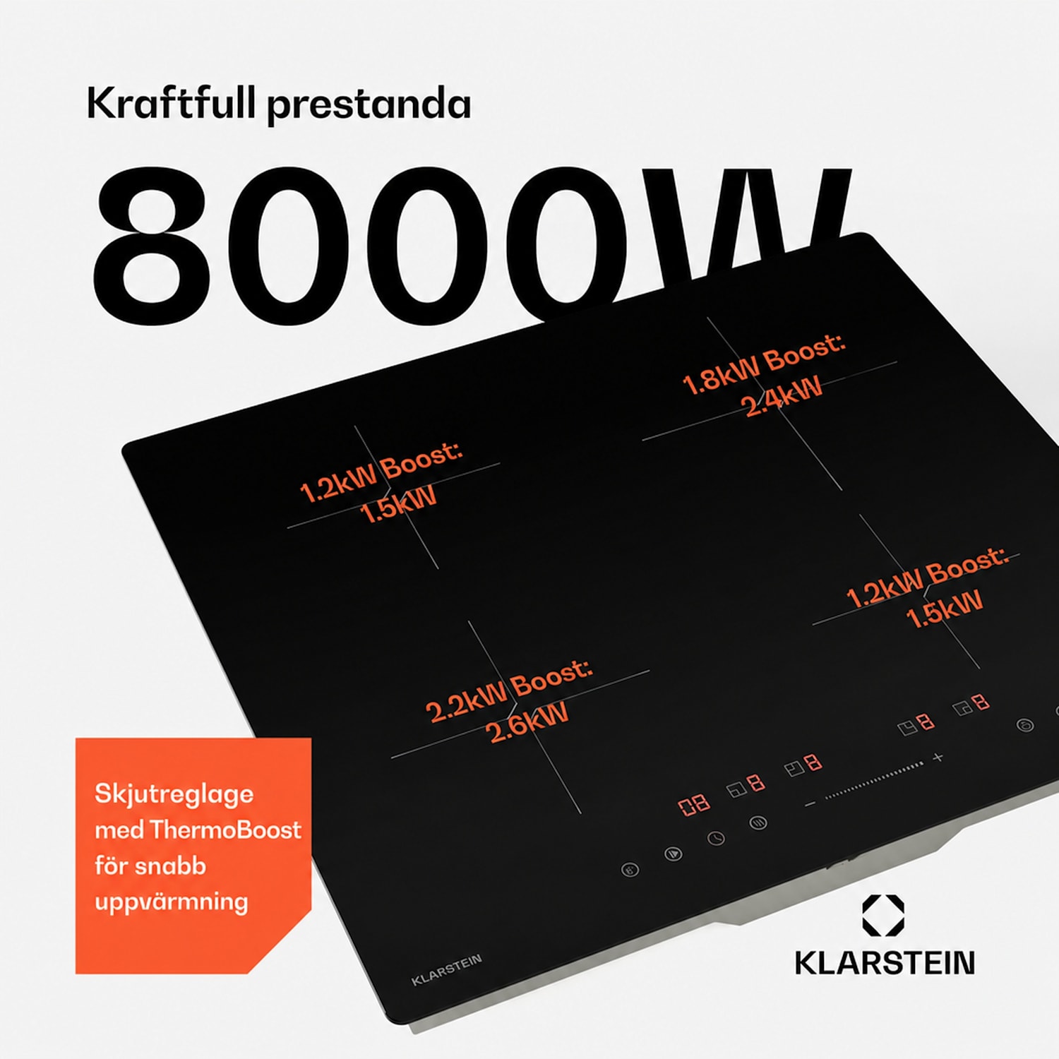 PowerGlide induktionshäll 60 cm | Glänsande | Svart