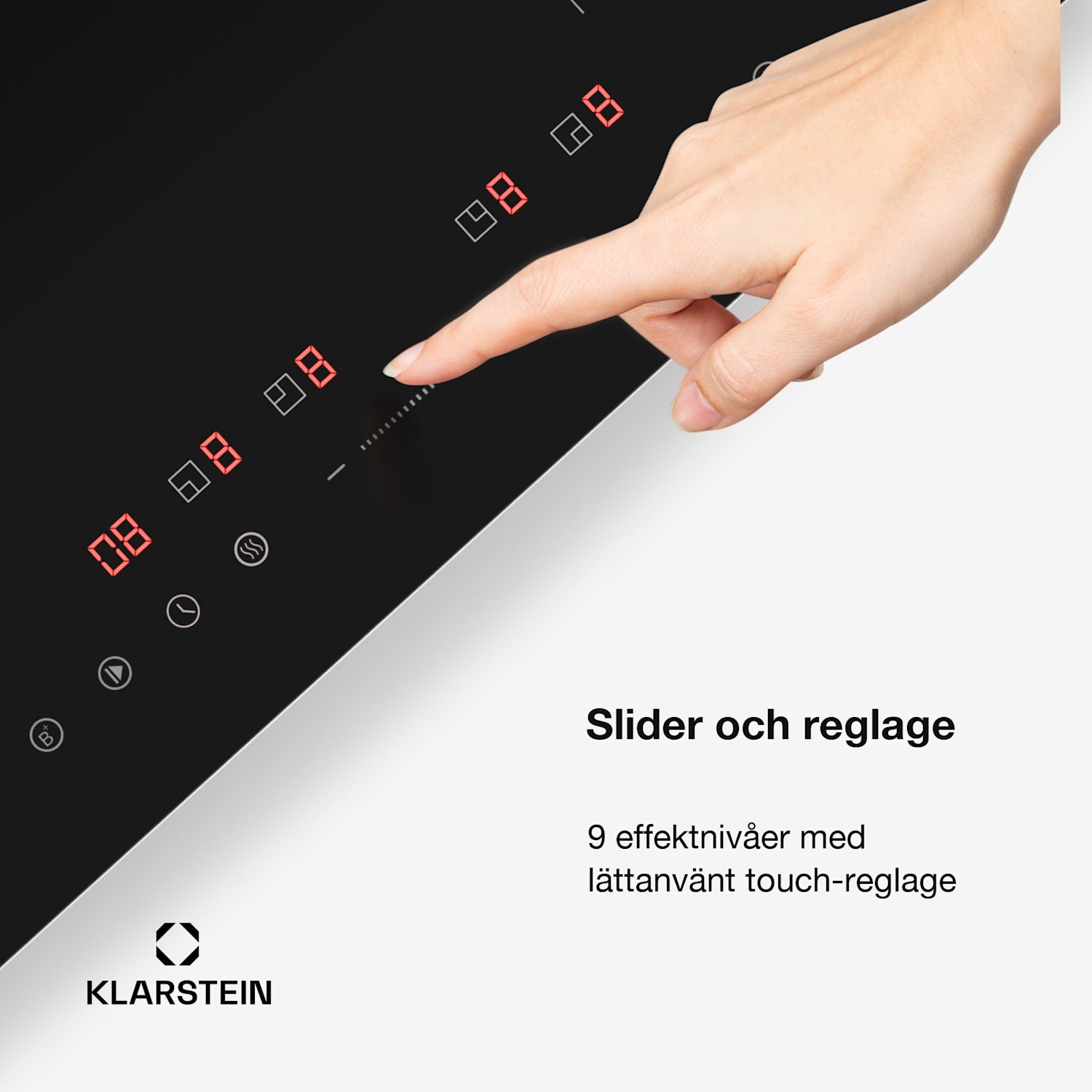 PowerGlide induktionshäll 60 cm | Glänsande | Svart