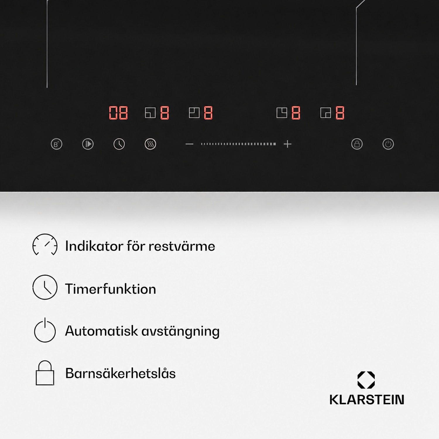 PowerGlide induktionshäll 60 cm | Glänsande | Svart