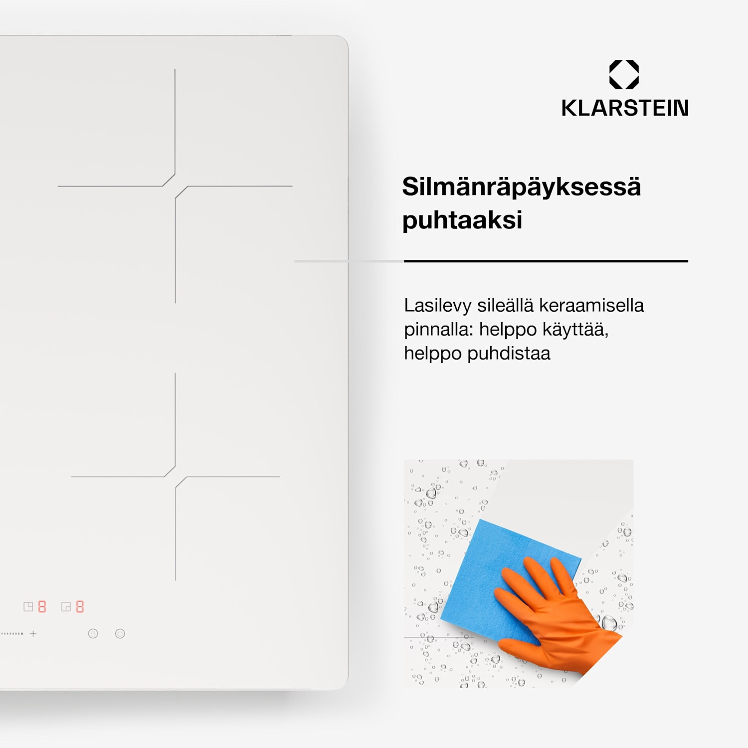 PowerGlide induktioliesitaso 60 cm | Kiiltävä | Valkoinen
