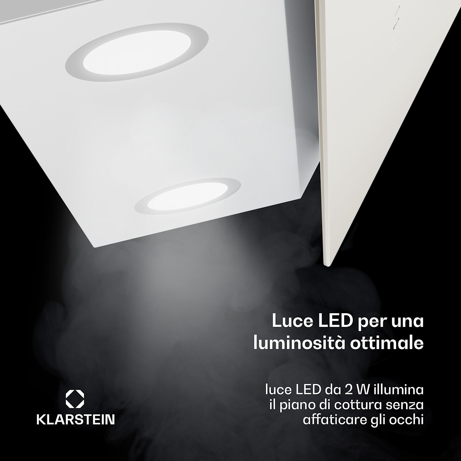 Alina - Cappa aspirante | 60 cm | 600 m³/ora | Silenziosa | Classe energetica A 60 cm | Bianco