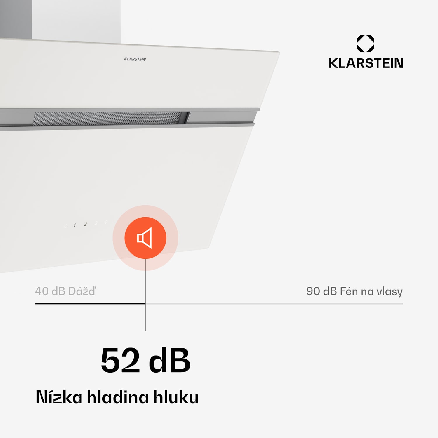 Alina digestor, 60 cm, 600 m³/h, Tichý, EEK A 60 cm | Biela