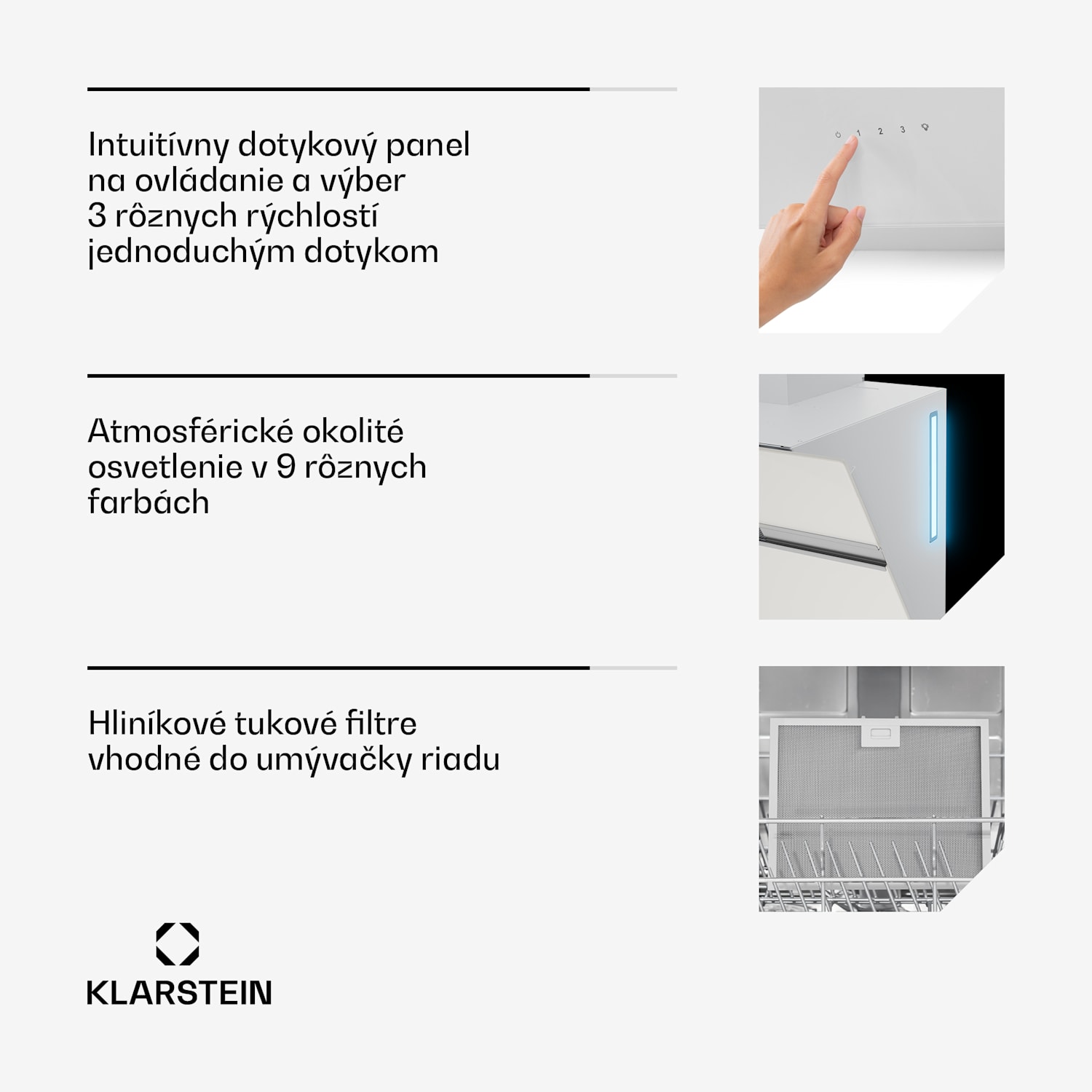 Alina digestor, 60 cm, 600 m³/h, Tichý, EEK A 60 cm | Biela