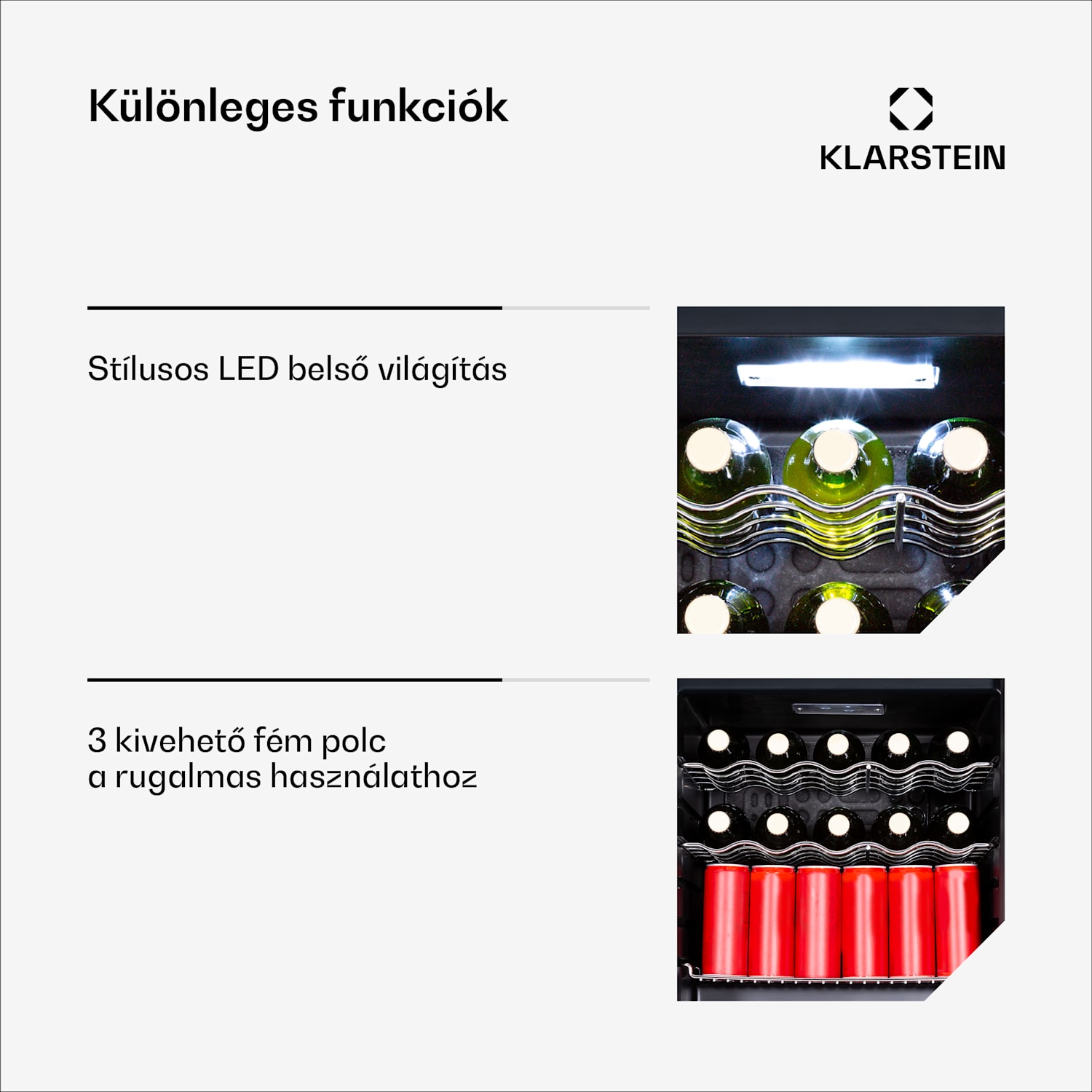 Coachella 65 Smart italhűtő, WiFi vezérlés, rozsdamentes acél kivitel, 60 l 60 Ltr | Rozsdamentes acél