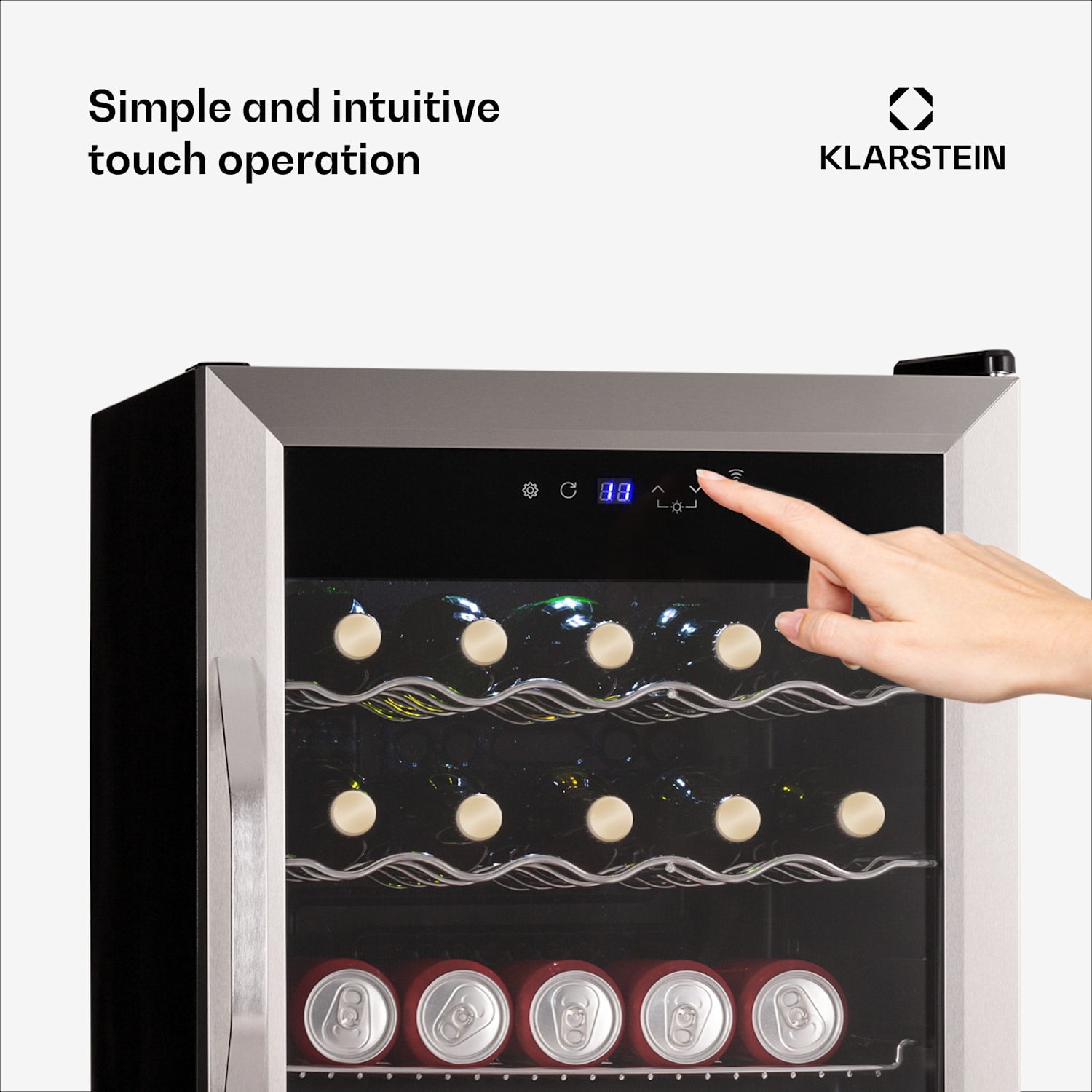 Coachella 65 Smart juomajääkaappi | WiFi-ohjaus | muotoilu ruostumattomasta teräksestä | 60 l 60 l | Ruostumaton Teräs