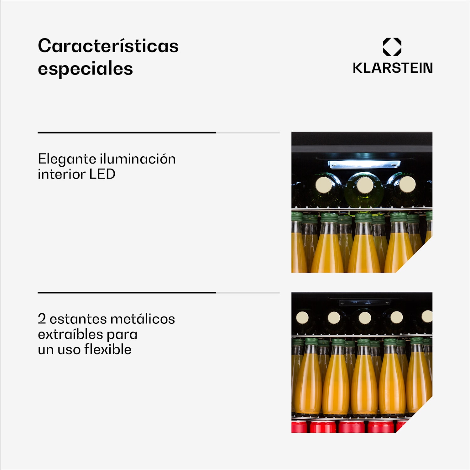 Nevera Coachella 50 Onyx 47 litros función wifi retroiluminada acero inoxidable 50 L | Negro