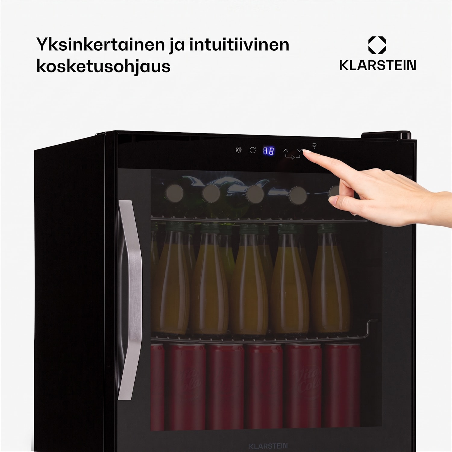 Coachella 50 Onyx -jääkaappi 47 litraa WiFi-toiminto taustavalo ruostumaton teräs 47 l | Musta