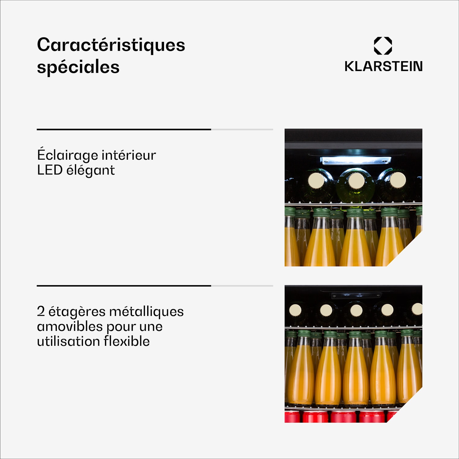 Coachella 50 Onyx réfrigérateur 47 litres Fonction WiFi Rétroéclairage 50 L | Noir