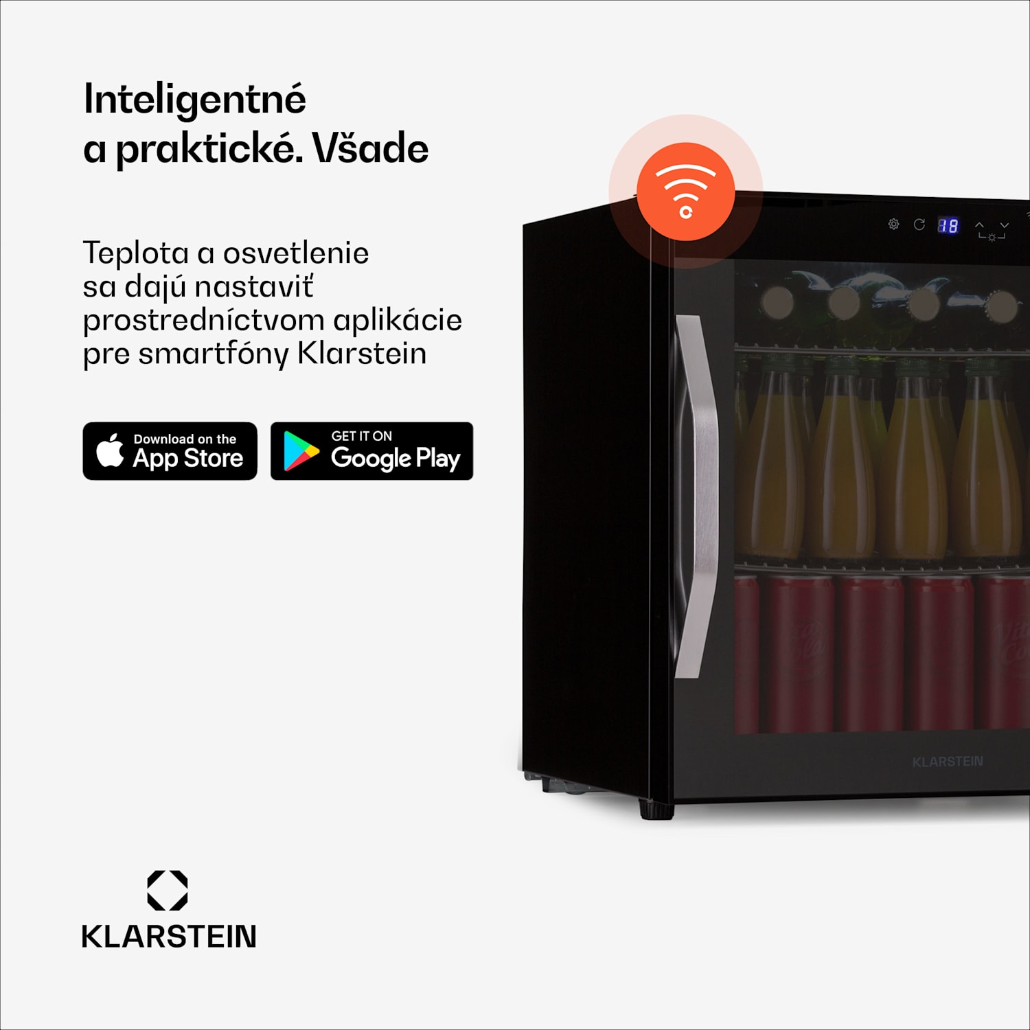 Coachella 50 Onyx Chladnička 47 litrov Funkcia WiFi Podsvietenie 50 litrov | Čierna