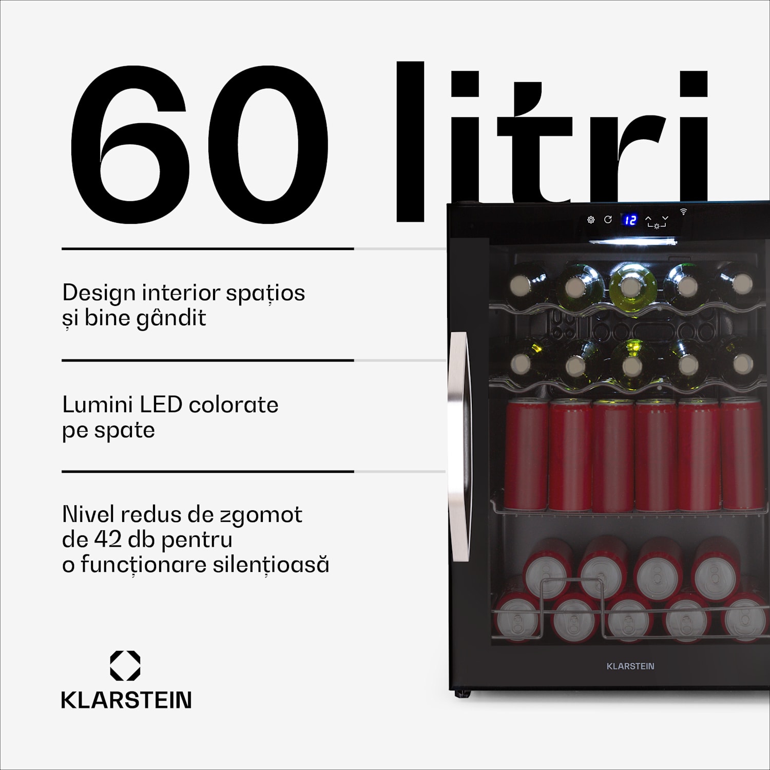 Coachella 60 frigider Smart, Wifi, LED, 3 rafturi, Backlight, EEK E 