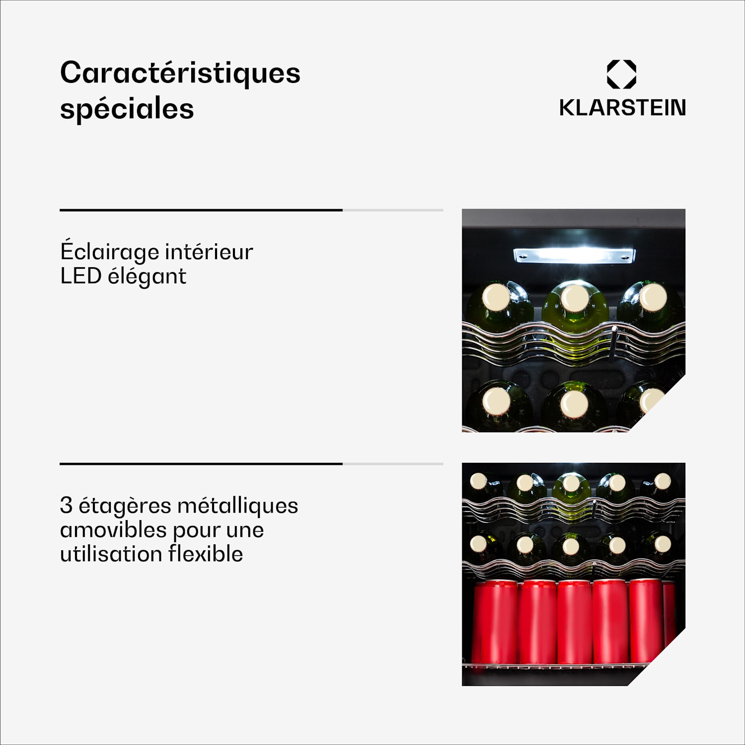 Coachella 60 Smart koelkast | wifi | led | 3 schappen | achtergrondverlichting | EEK E 60 ltr | Wit