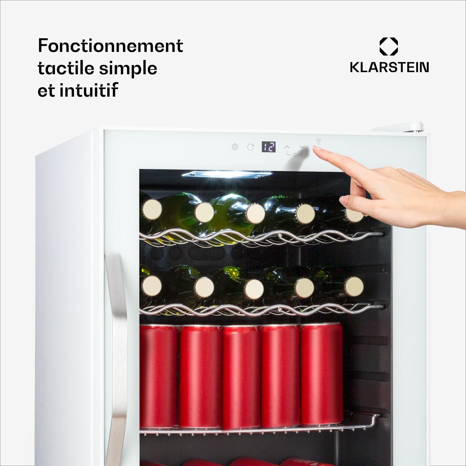 Coachella 60 Smart koelkast | wifi | led | 3 schappen | achtergrondverlichting | EEK E 60 ltr | Wit