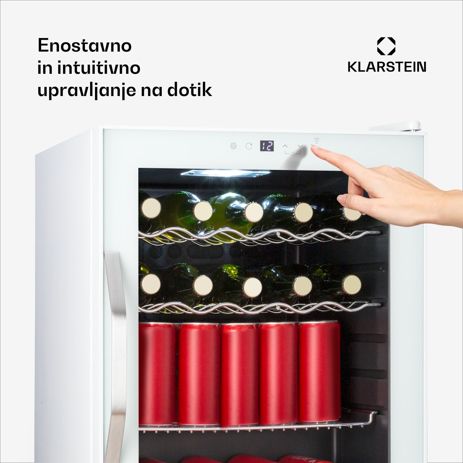 Coachella 60 Smart hladilnik, Wifi, LED, 3 police, Osvetlitev, EEK E 60 Ltr | Bela