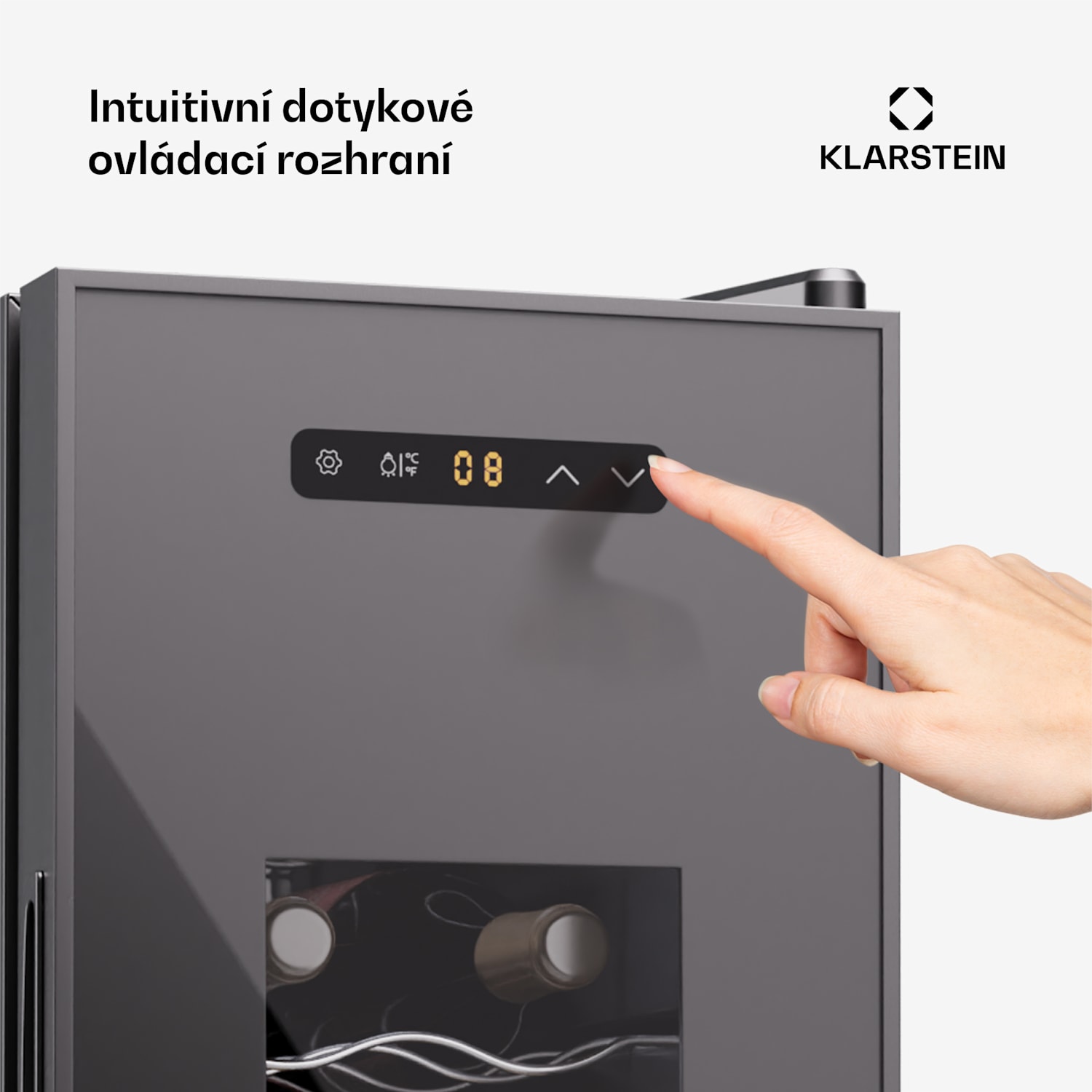 Silent Vino 12 Uno Slim, vinotéka, 30 l/12 lahví, 5-18 °C, dotykový displej 30 litrů | 1 chladící zóna | Černá