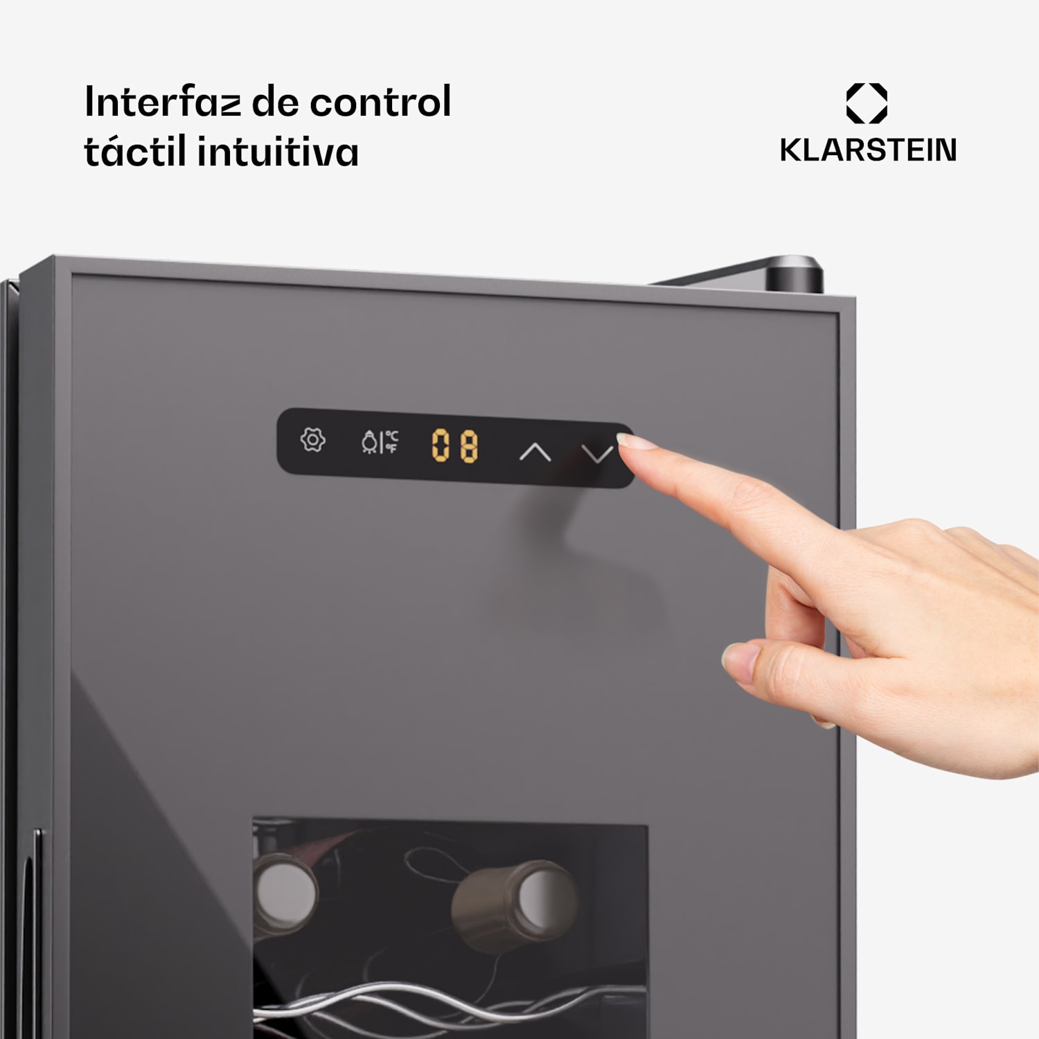 Silent Nevera par vino 12 Uno Slim 30 L / 12 botellas 5-18 °C Touch 30 L | 1 zona de refrigeración | Negro