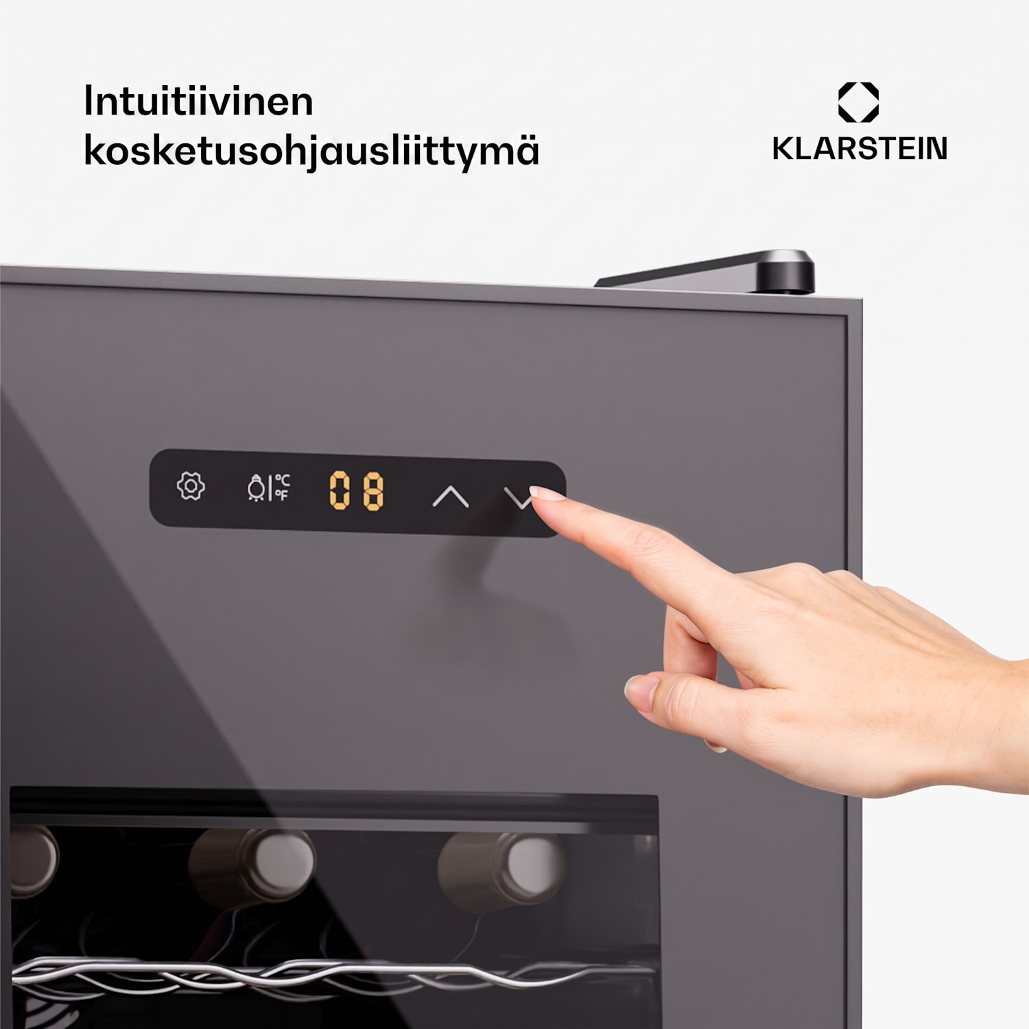 Silent Vino 15 Uno viinikaappi 41 l / 15 pullolle 5 - 18 °C kosketus 39 Ltr | 1 jäähdytysalue | Musta