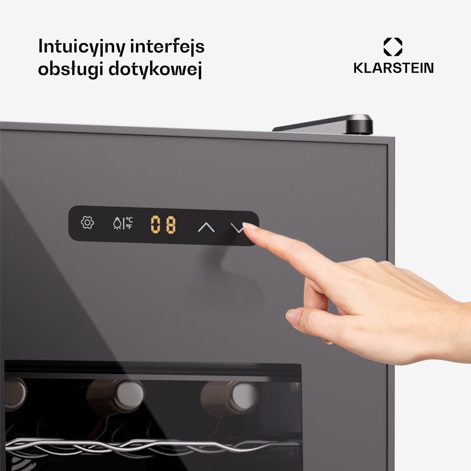 Silent Vino 15 Uno Chłodziarka do wina 39 l/15 butelek 5-18°C Sterowanie dotykowe 39 Ltr | 1 strefa chłodzenia | Czarny