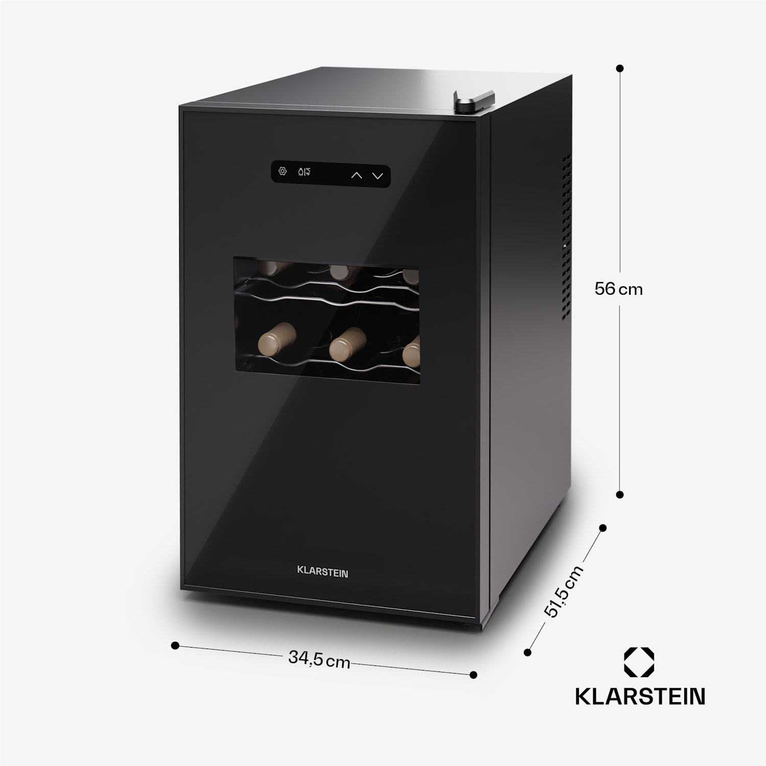 Silent Vino 15 Uno Nevera par vino 39 L / 15 botellas 5-18 °C Touch 39 Ltr | 1 zona de refrigeración | Negro