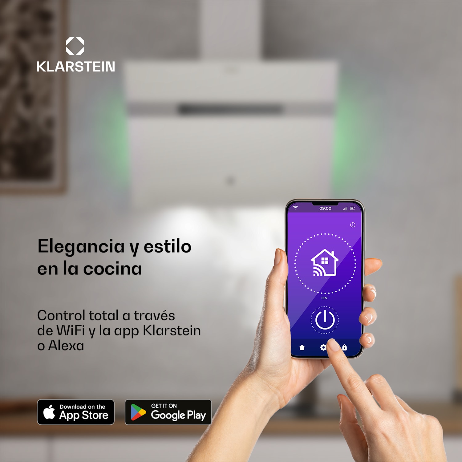 Campana extractora Alina Smart | 60 cm | 600 m³/h | Silenciosa | EEC A 