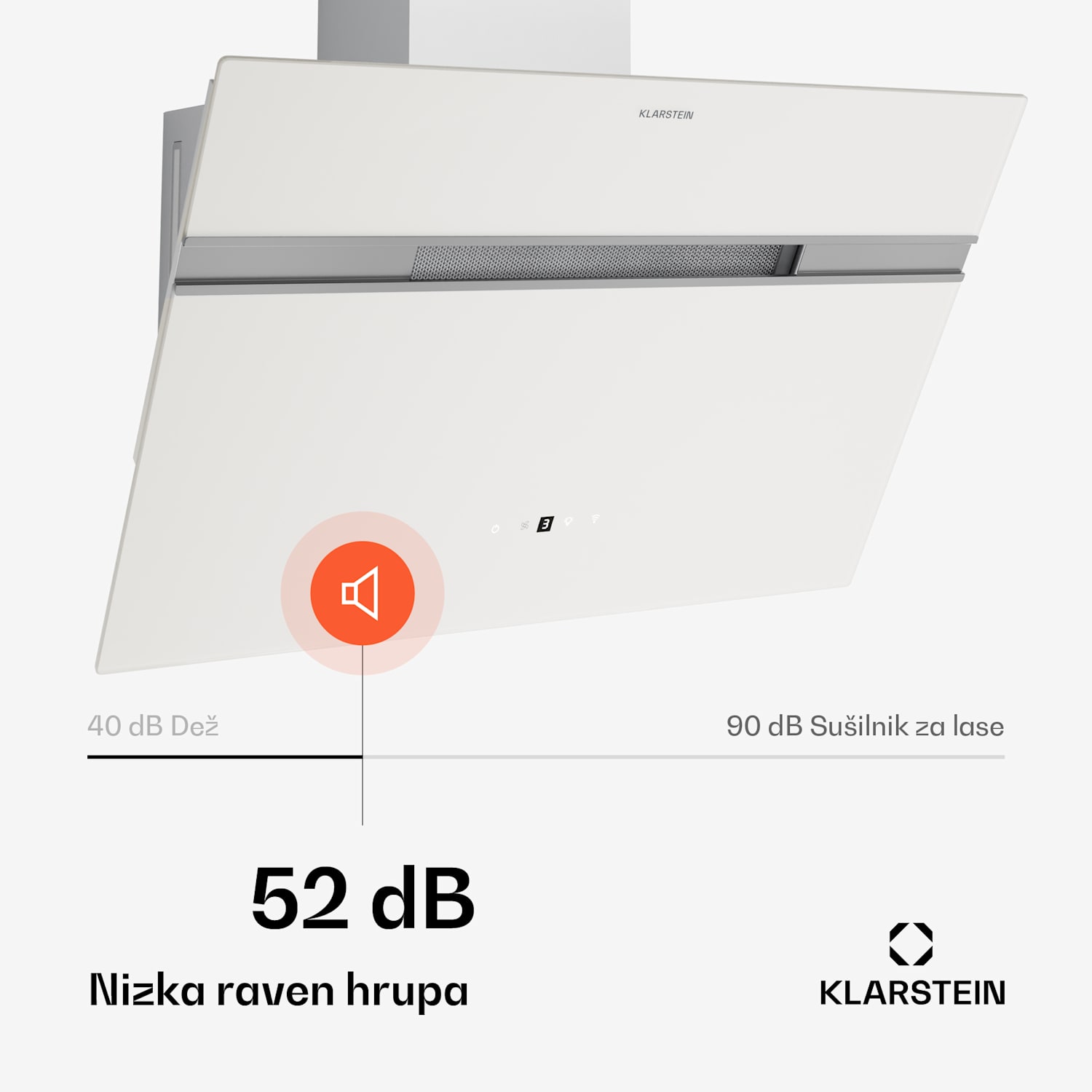 Alina napa, 60 cm, Pametna, 600 m³/h, Tiha, EEK A 