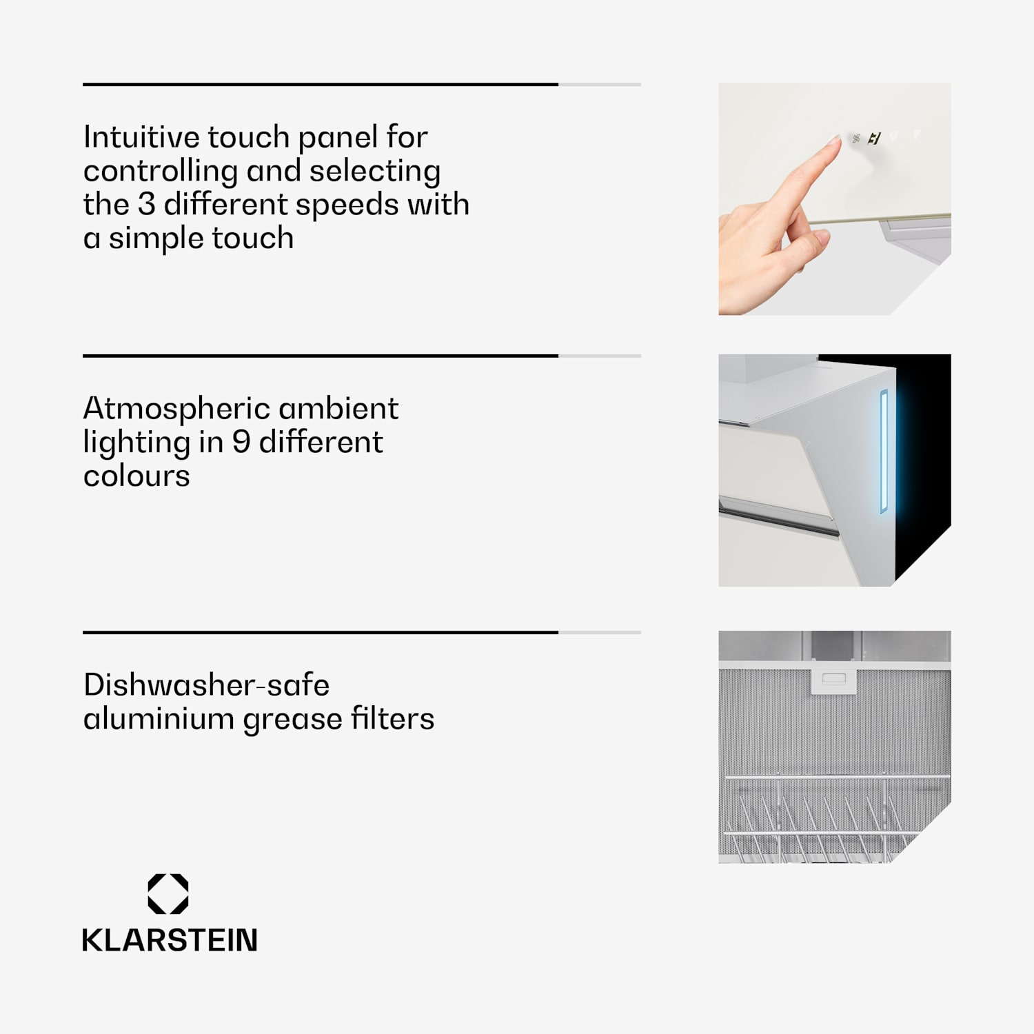 Exaustor Alina | 60 cm | Smart | 600 m³/h | silencioso | EEC A 